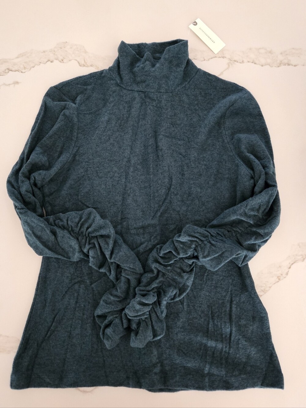 NWT Anthropologie Teal Turtleneck Sweater